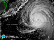 Hurricane Fabian near Bermuda