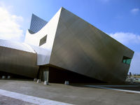 Libeskind's Imperial War Museum North in Manchester comprises three apparently intersecting curved volumes.