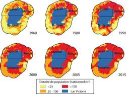 Density growth around Lake Victoria