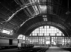 The train shed of Grand Central Station.