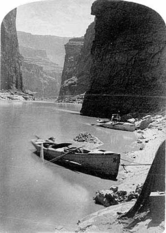 Image:'Noon Day Rest in Marble Canyon' from the second Powell Expedition 1872.jpg