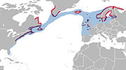 Distribution across the Northern Hemisphere
