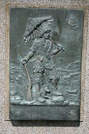 Plaque 'commemorating' Robinson Crusoe's departure from Hull - "Had I the sense to return to Hull, I had been Happy..."