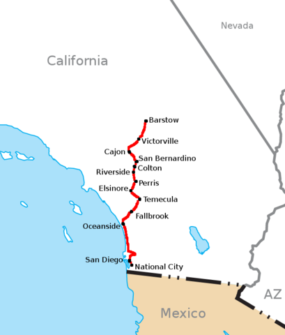 Image:California Southern Railroad route map.png