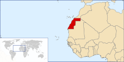 Location of Western Sahara