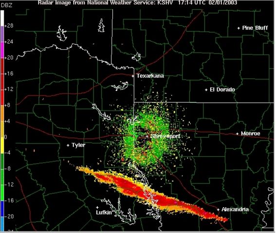 Image:Columbia debris detected by radar.jpg