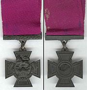 The front and back of Richard Turner's VC.