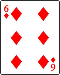 Image:Playing card diamond 6.svg