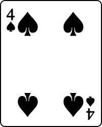 Image:Playing card spade 4.svg