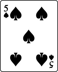 Image:Playing card spade 5.svg