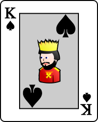 Image:Playing card spade K.svg