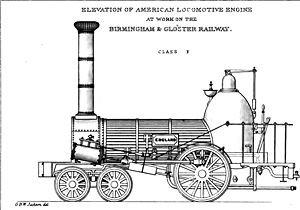 Norris engine for the Birmingham and Bristol Railway