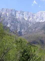 Solunska glava peak on Jakupica mountain in spring