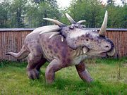 Model Styracosaurus, Bałtów Jurassic Park, Poland.