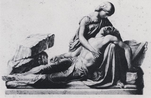 Image:Mary and Percy Shelley. Engraving by George Stodart after monument by Henry Weekes.jpg