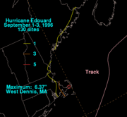 Rainfall from Edouard