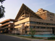 Mathematics department in IIT Delhi with Main Building in background.