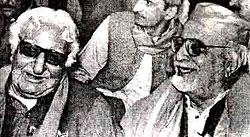 Wali Khan left with Ajmal Khattak