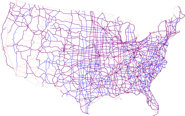 Image:Map of current US Routes.svg