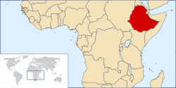 Location of Ethiopia