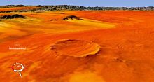 Roter Kamm crater, in the Namib Desert (Landsat image)