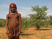 A Himba teenager, north of Opuwo, Namibia