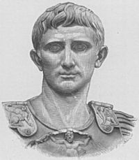 A 20th century drawing of Augustus based on the Augustus of Prima Porta