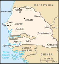 Map of Senegal