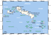 Map of Turks and Caicos Islands