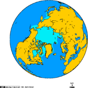 North pole February ice-pack 1970-2002