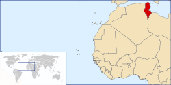 Location of Tunisia