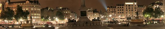 Trafalgar Square from the National Gallery (looking south), 2003.