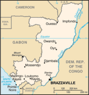 Map of the Republic of the Congo