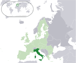 Location of Italy