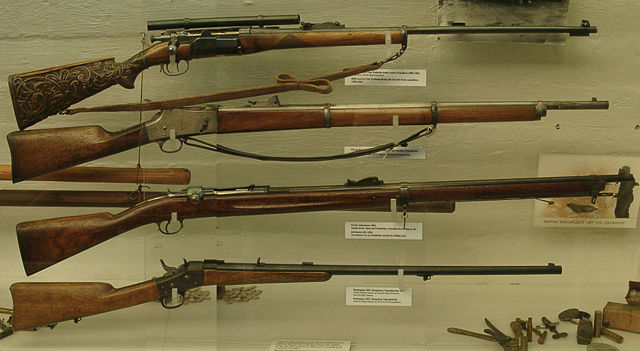 Image:Krag-Jørgensen, Krag-Petersson, Jarman M1884 and Remington M1867.jpg