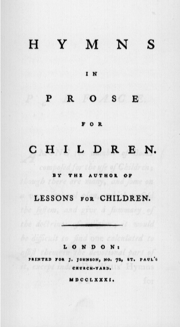 Title page from Hymns in Prose