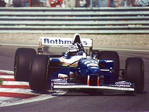 Damon Hill driving for the Williams Formula One team in Montreal in 1995.