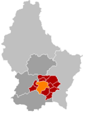 Location of Luxembourg in Luxembourg