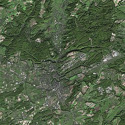 Luxembourg seen from Spot satellite
