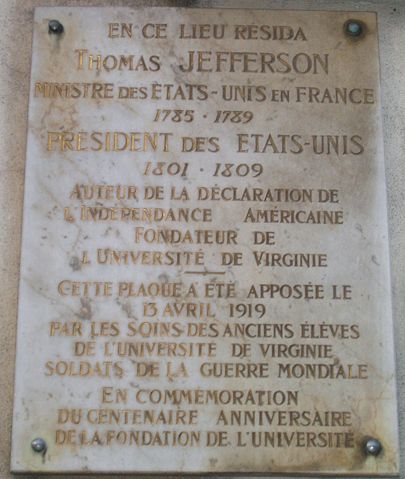 Image:Thomas Jefferson's Paris house memorial.jpg
