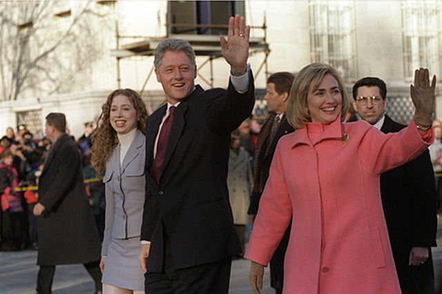 Image:Hillary Clinton Bill Chelsea on parade.jpg