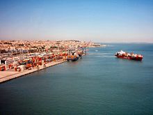 Lisbon's seaport by the Tagus estuary