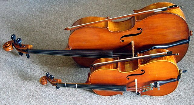 Image:Full size and fractional cello.jpg