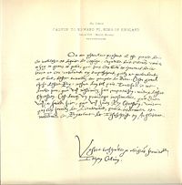 Letter of Calvin to king Edward VI of England, July 4, 1552 - British Museum