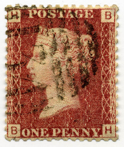 Image:Stamp UK Penny Red pl148.jpg