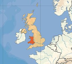 Location of Wales