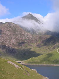 The summit of Snowdon (Yr Wyddfa), Gwynedd, highest mountain in Wales