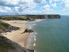 Tor Bay and Three Cliffs Bay, Gower (Gŵyr), Glamorgan.