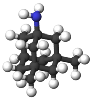 Molecular structure of memantine, a medication approved for advanced AD symptoms