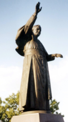 One of many John Paul II statues, this one is in Częstochowa, in southern Poland